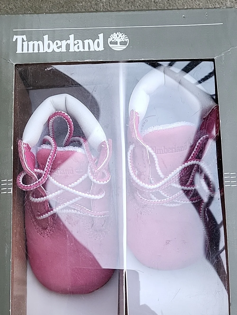 Timberland Baby Crib Booties Pink